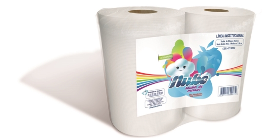 Imagen producto Nube White Hand Towel Roll  100 meters Two Ply x 2 rolls 1