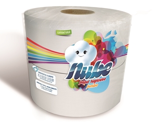 Producto Nube Jumbo Roll White Toilet Paper 250 meters Two Ply x 2 rolls Unibol