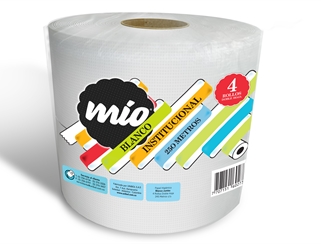 Producto Mio Jumbo Roll White Toilet Paper 250 meters Two Ply x 2 rolls Unibol