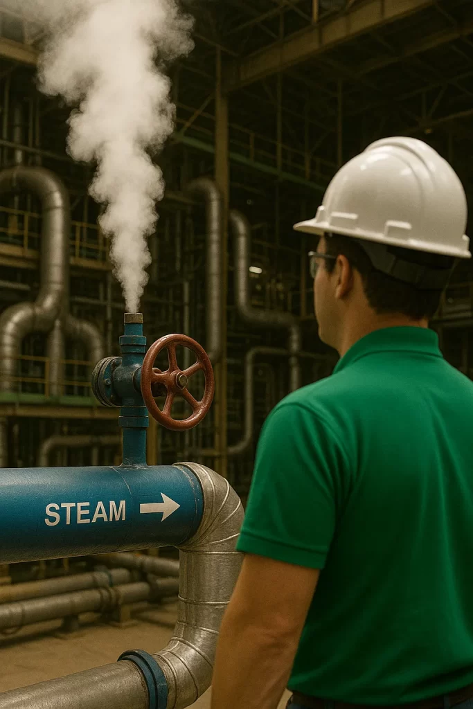 Máquina echando vapor